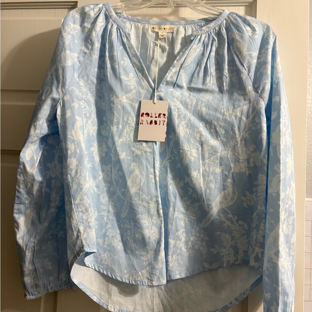 Roller Rabbit Light Blue Blouse - Picture 3 of 3